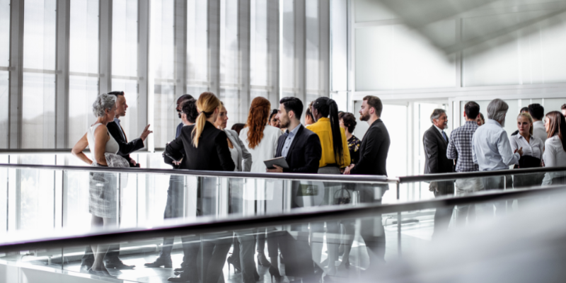 business people talking in a company 